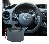 Simoni Racing Couvre-Volant Soft Skin - Eco-Cuir Noir - 37-39cm