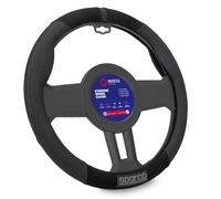 Sparco Couvre-volant S130 PVC/daim/caoutchouc Ø38 cm Noir pour voiture