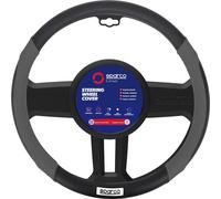 Couvre Volant SPC1113 Universel Gris Et Noir Avec Détails Traforés SPARCO