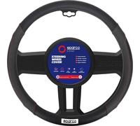 Couvre Volant SPC1113 Universel Noir Avec Détails Perforés SPARCO