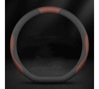 Couvre Volant Sport pour Audi A8 Saloon D3 5 Seats SWB 2002-2010, Housse de Protection en Simili-Cuir Respirante Antidérapante et Confortable Accessoires,D-Shape-Black and Brown