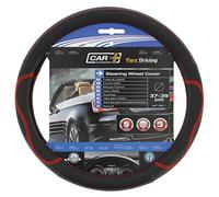 Couvre Volant Universel Noir Surpiqure Rouge 37-39CM