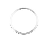 Couvre Volant Voiture Accessoires De Voiture pour A-UDI A1 A3 S3 A4 A5 S5 A7 S7 Q3 Q5 TT, Cercle Central De Volant, Autocollant De Garniture D'anneau Caches De Volant (Color : Argent)