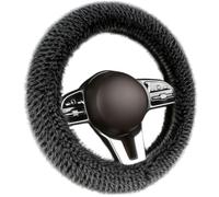 Couvre Volant Voiture Compatibles avec Porsche Panamera E-Hybrid 2024 2025 2026,Housse Volant Voiture pour Hiver,Couvre Volant Fourrure Fluffy,Douce et Moelleuse pour Homme et Femme,Grey