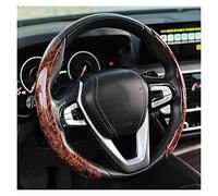 Couvre Volant Voiture Couverture Volant Rehausseur Voiture en Grain Bois Pêche Étui Protection Direction Universel Général pour Sport Poignée Antidérapante(Brown Pair)
