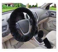 Couvre Volant Voiture Couvre-volant Universel Voiture 3 Pièces Ensemble Couvercles D'engrenage Frein À Main Accessoires D'intérieur Voiture Couvre Volant Universelle(Black)