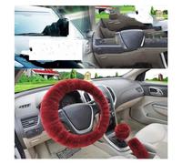 Couvre Volant Voiture Couvre-volant Universel Voiture 3 Pièces Ensemble Couvercles D'engrenage Frein À Main Accessoires D'intérieur Voiture Couvre Volant Universelle(WineRed)