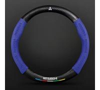 Couvre Volant Voiture Cuir pour Mitsubishi Triton V Double Cab Pick Up 2019-2023, Protecteur de Volant Antidérapant Respirant Accessoires Voiture pour Décoration,Blue