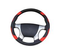 Couvre Volant Voiture Diamètres de Couverture de Volant de Voiture de Bus de Camion pour 36 38 40 42 45 47 50CM 7 Tailles au Choix en Fiber de Carbone Noir Rouge Housse Volant (Size : 42 CM)