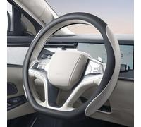 Couvre Volant Voiture en Cuir Microfibre pour BYD Seal U/Song Plus DM-i 2024 2025 2026+, Housse de Volant Antidérapante et Respirante, 37-38cm,Grey