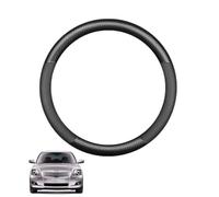 Couvre Volant Voiture en Fibre de Carbone pour Avensis T250 2004-2009 Forme Ronde Antidérapant Respirant Accessoires intérieurs Noir Mat,Matte+Leather