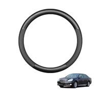 Couvre Volant Voiture en Fibre de Carbone pour Crown Royal S200 2008-2012 Forme Ronde Antidérapant Respirant Accessoires intérieurs Noir Mat,Matte+Leather