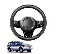 Couvre Volant Voiture en Fibre de Carbone pour Everest U268 2003-2012 Forme Ronde Antidérapant Respirant Accessoires intérieurs Noir Mat,Matte+Suede