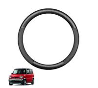 Couvre Volant Voiture en Fibre de Carbone pour Hustler MR31S 2014-2019 Forme Ronde Antidérapant Respirant Accessoires intérieurs Noir Mat,Matte+Leather