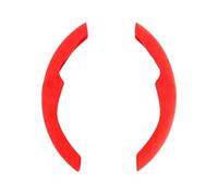 Couvre Volant Voiture Hiver pour Tesla pour modèle pour Y modèle 3 2022 2023 Couverture Volant en Daim décoration Protection d'enveloppe Roue intérieur Auto poignée antidérapante(Red)