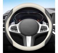 Couvre Volant Voiture Hiver Universal Car Steering Wheel Cover Carbon Fiber Microfiber Leather Protection Cover Anti Slip Breathable 38cm Sports Accessories(Round-Blue)