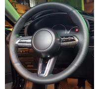 Couvre Volant Voiture Housse De Volant Antidérapante en Cuir Synthétique pour Mazda CX-30 CX30 2019 2020 3 pour Axela 2019 2020 Protection Volant Voiture(Blue Thread)