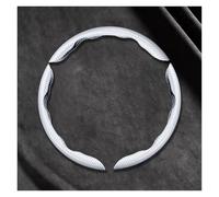 Couvre Volant Voiture Housse De Volant De Voiture en Fibre Carbone Silicone 1K en Microfibre Cuir PVC Antidérapante Universelle 2/3 Pièces(3pcs White)