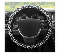 Couvre Volant Voiture Housse De Volant Élastique Et Extensible pour Volants 14,5 À 15 Pouces Respirante Inodore Facile À Transporter sans Anneau Intérieur(Leopard-Print-1)