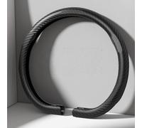 Couvre Volant Voiture, Housse De Volant en Cuir Nappa Ultra-Fin Type, Antidérapant Couvre Volant pour BYD e3, D-Carbon Fiber Color- D-Shaped