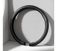 Couvre Volant Voiture, Housse De Volant en Cuir Nappa Ultra-Fin Type, Antidérapant Couvre Volant pour BYD e3, D-Carbon Fiber Color-Circular