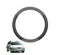 Couvre Volant Voiture Housse de Volant en Cuir Suédé Forme Ronde pour Avensis T22 1997-2003 Antidérapant Respirant Accessoires intérieurs Noir,B+Leather