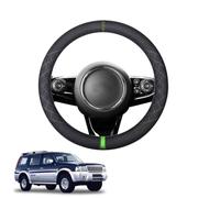 Couvre Volant Voiture Housse de Volant en Cuir Suédé Forme Ronde pour Everest U268 2003-2012 Antidérapant Respirant Accessoires intérieurs Noir,F-Green