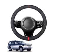 Couvre Volant Voiture Housse de Volant en Cuir Suédé Forme Ronde pour Everest U268 2003-2012 Antidérapant Respirant Accessoires intérieurs Noir,D-Red
