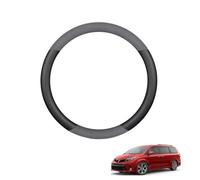 Couvre Volant Voiture Housse de Volant en Cuir Suédé Forme Ronde pour Sienna XL30 2011-2019 Antidérapant Respirant Accessoires intérieurs Noir,B+Leather