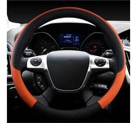 Couvre Volant Voiture Housse Volant Cuir pour Ford pour Focus 2/3 MK1/MK2/MK3 Accessoires D'intérieur Voiture Couvre Volant en Cuir(Orange)