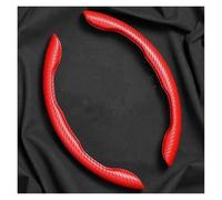 Couvre Volant Voiture Housse Volant Daim pour Land pour Rover pour Range pour Evoque pour Velar pour Defender pour Discovery pour Freeland(Carbon Skin-Red A)