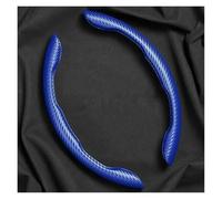 Couvre Volant Voiture Housse Volant Daim pour Land pour Rover pour Range pour Evoque pour Velar pour Defender pour Discovery pour Freeland(Carbon Skin-Blue)