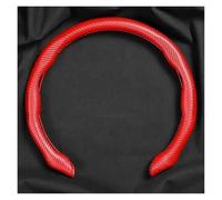 Couvre Volant Voiture Housse Volant Daim pour Land pour Rover pour Range pour Evoque pour Velar pour Defender pour Discovery pour Freeland(Carbon Skin-Red B)