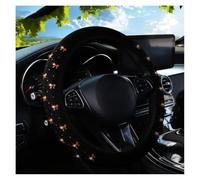 Couvre Volant Voiture Housse Volant Élastique Tissu Blingbling 14.5 À 15 Pouces Sans Moyeu Avec Nœud Scintillant Protege Volant Voiture