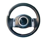 Couvre Volant Voiture Housse Volant Noire pour Mini pour Coupé 2001 2002 2003 2004 2005 2006 pour Mini R50 R53 R60 Accessoires intérieurs(Gray Thread)