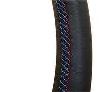 Couvre Volant Voiture Housse Volant Tressée Personnalisée pour Land pour Rover pour Freelander 2 2007-2012 Accessoires D'intérieur Voiture Couvre Volant en Cuir(Black Tricolor)