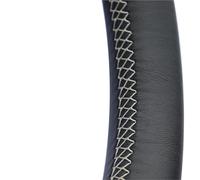 Couvre Volant Voiture Housse Volant Tressée Personnalisée pour Megane 2009-2014 pour Fluence ZE 2009-2016 Accessoires D'intérieur Voiture Couvre Volant en Cuir(Beige Noir)