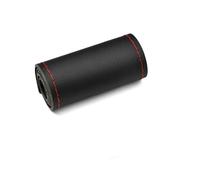 Couvre Volant Voiture Housse Volant Universelle Cuir Cousue sur Volant Compatible avec Les Volants 38 Cm 14 Pouces Respirante Antidérapante Noire Rouge(Fang-Red(NO Hole))