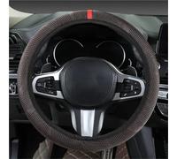 Couvre Volant Voiture Housse Volant Universelle en Microfibre Respirante Et Extensible 15 Pouces Chaude en Hiver Et Fraîche en Été(Brown)