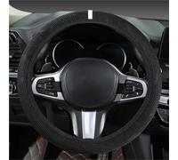 Couvre Volant Voiture Housse Volant Universelle en Microfibre Respirante Et Extensible 15 Pouces Chaude en Hiver Et Fraîche en Été(Black)