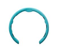 Couvre Volant Voiture Housse Volant Voiture 38 Cm 15 Pouces Antidérapante Respirante Accessoires Antidérapants Volant Décoratif Couvre Volant Universelle(A Turn fur sky blue)