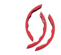 Couvre Volant Voiture Housse Volant Voiture 38 Cm 15 Pouces Antidérapante Respirante Accessoires Antidérapants Volant Décoratif Couvre Volant Universelle(3PCS Red)