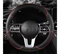 Couvre Volant Voiture Housse Volant Voiture Cuir Microfibre 38Cm Antidérapante pour Seat pour Tarraco pour Arona pour Ateca pour Ibiza pour Toledo pour Leon Couvre Volant en Cuir(D Red)