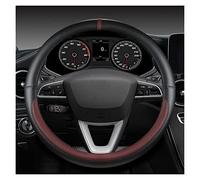 Couvre Volant Voiture Housse Volant Voiture Cuir Microfibre Antidérapante 38cm pour Siège pour Tarraco pour Arona pour Ateca pour Ibiza pour Toledo pour MII(Wine Red O Shape)