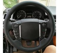 Couvre Volant Voiture Housse Volant Voiture Cuir Microfibre Personnalisable Pour Land Pour Rover Pour Discovery 3 4 Pour Freelander 2 Pour Range Pour Rover Sport Housse Volants Voiture(Fil noir)