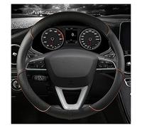 Couvre Volant Voiture Housse Volant Voiture en Cuir Microfibre 38 Cm Antidérapant pour Siège pour Tarraco pour Arona pour Ateca pour Ibiza pour Toledo(Coffee O Shape)