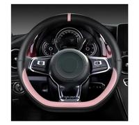 Couvre Volant Voiture Housse Volant Voiture en Cuir Microfibre pour VW pour Beetle 2012-2016 2018 2019 pour Up 2013-2016 2017 2018 2020 Accessoires Automobiles Protege Volant(Color:Pink)
