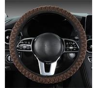 Couvre Volant Voiture Housse Volant Voiture sans Anneau Intérieur-Accessoire Universel pour Diverses Tissu Durable avec Doublure Antidérapante Couvre Volant en Cuir(Brun)