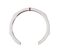 Couvre Volant Voiture Housse Volant Voiture Toutes Saisons Antidérapante Ronde Et Respirante En Forme D(White with Marker)