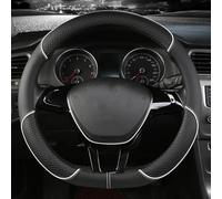 Couvre Volant Voiture pour BMW M6 Coupe E63 F13M / Cabriolet E64 F12 M/Sedan F06 M,Imperméable Couvre Volant en Cuir Microfibre Respirant et Antidérapant,C-White-Type D